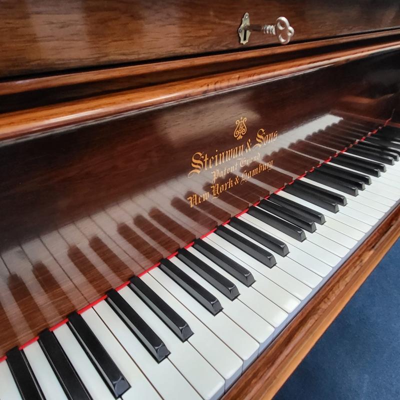 Steinway Model A (zero) grand Piano in light and medium rosewood – Gallery image – Roberts Pianos Oxford