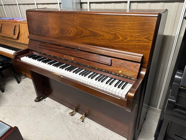 Welmar School model. upright Piano in Mahogany – Inventory thumbnail – Roberts Pianos Oxford