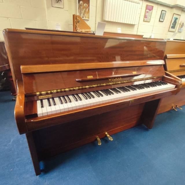 Welmar upright Piano in Mahogany – Inventory thumbnail – Roberts Pianos Oxford