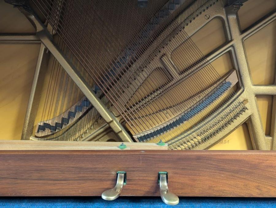 Knight K10 upright Piano in Walnut – Gallery image – Roberts Pianos Oxford