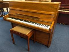 Knight K10 upright Piano in Walnut – Inventory thumbnail – Roberts Pianos Oxford