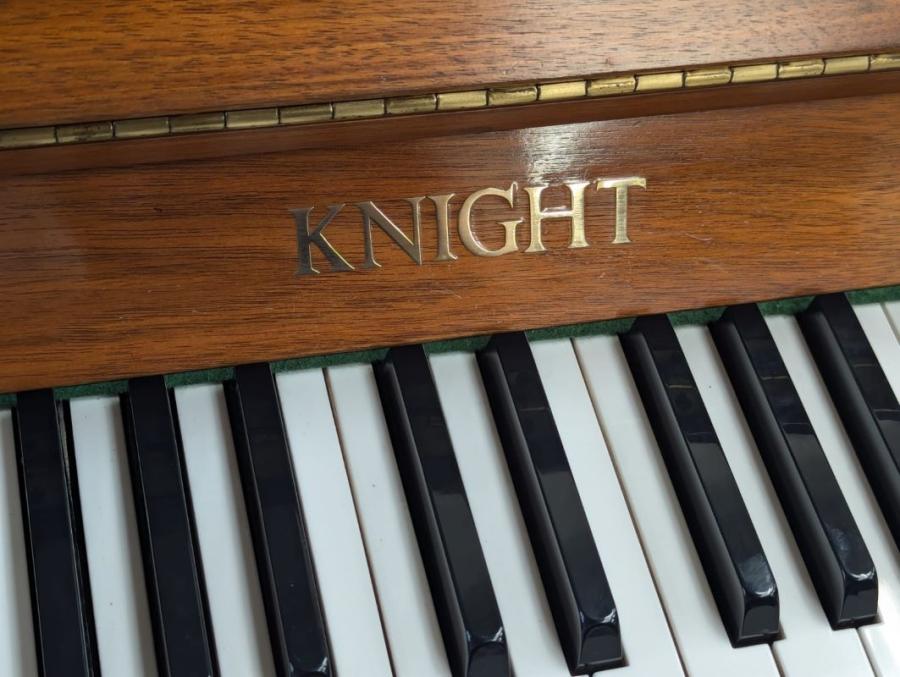 Knight K10 upright Piano in Walnut – Gallery image – Roberts Pianos Oxford