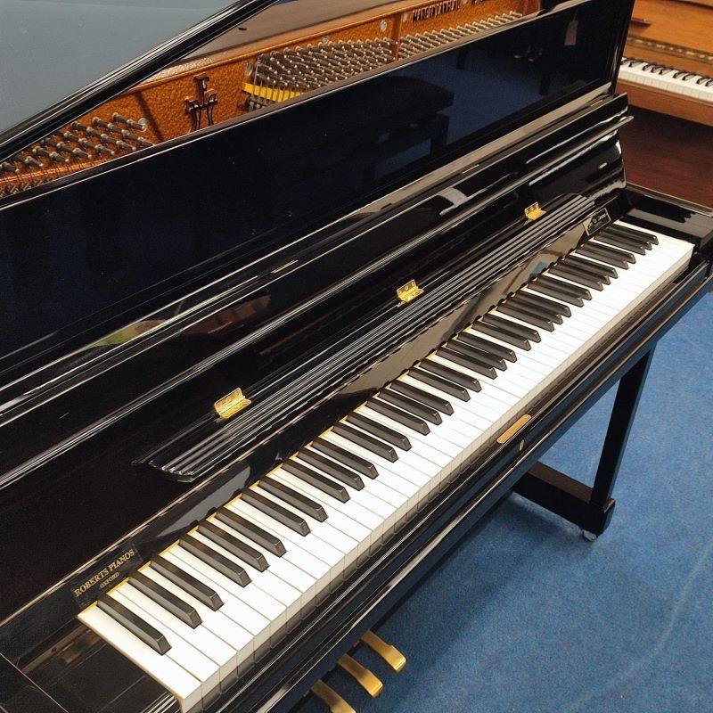 German Feurich 122 upright Piano in Black – Gallery image – Roberts Pianos Oxford