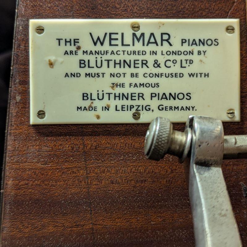 Welmar 118 upright Piano in mahogany – Gallery image – Roberts Pianos Oxford