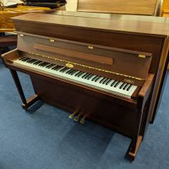 Kemble Oxford upright Piano in satin mahogany – Inventory thumbnail – Roberts Pianos Oxford