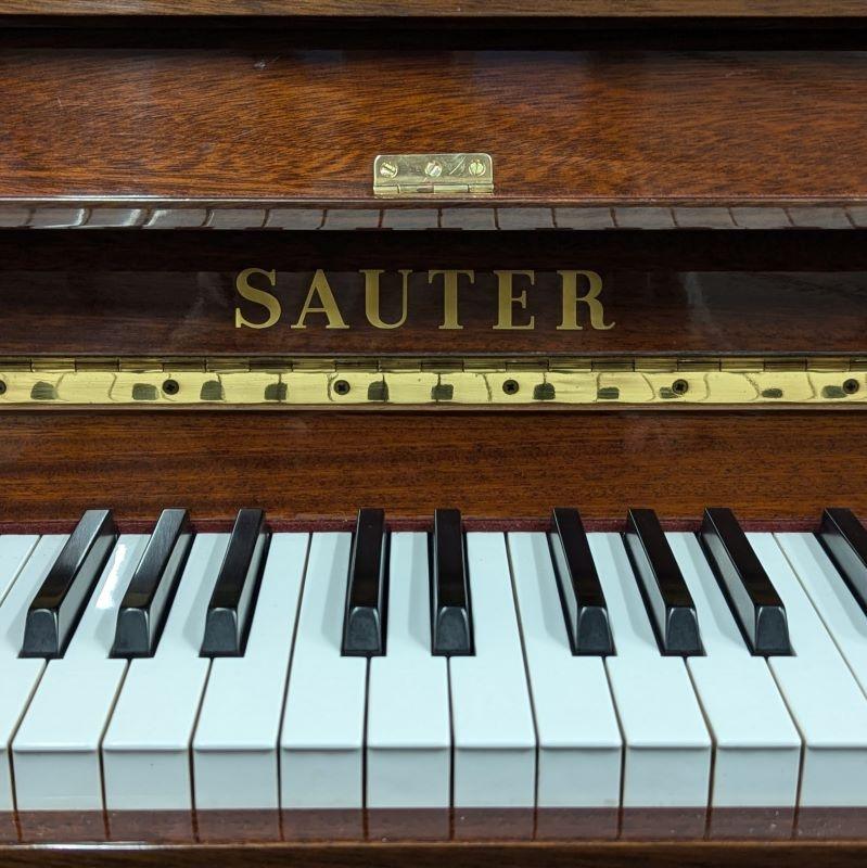 Sauter 110 upright Piano in bright mahogany – Gallery image – Roberts Pianos Oxford