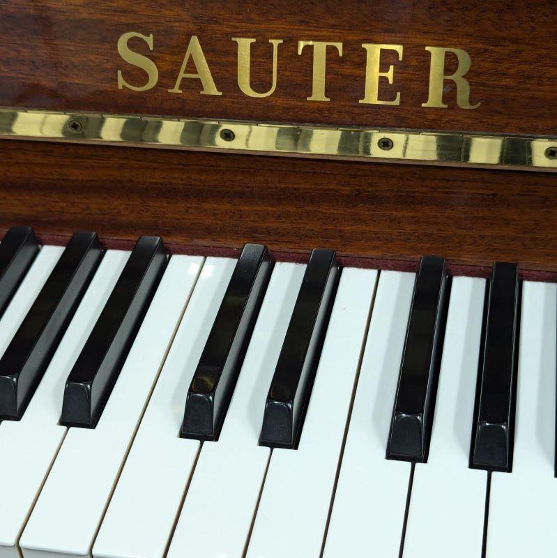 Sauter 110 upright Piano in bright mahogany – Gallery image – Roberts Pianos Oxford