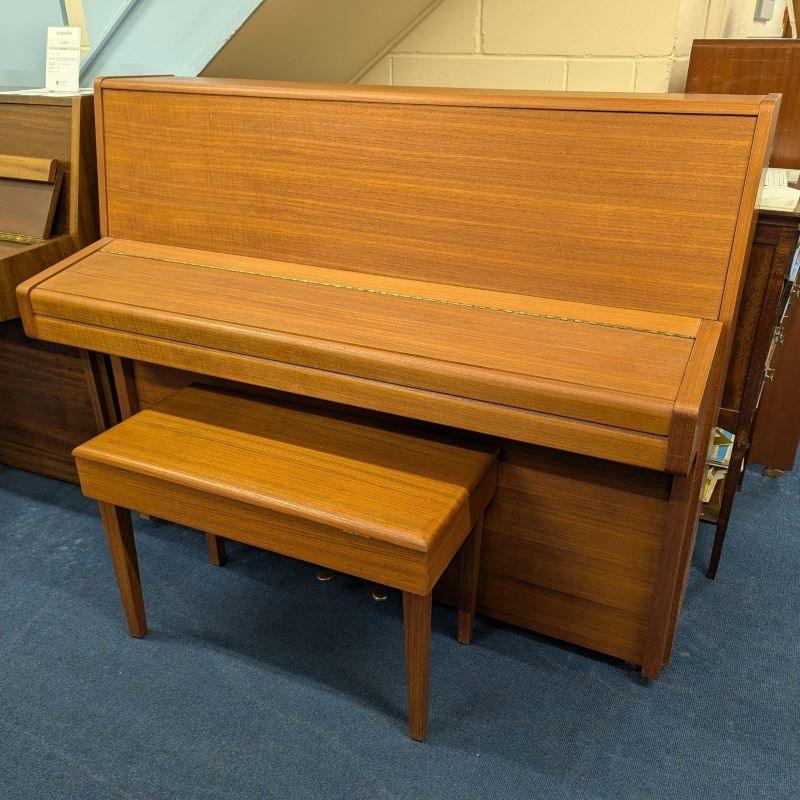 Knight K10 upright Piano in teak – Gallery image – Roberts Pianos Oxford
