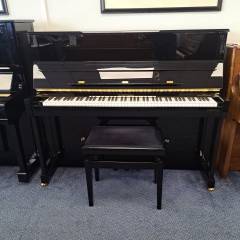 Hoffmann T122 upright Piano in Black – Inventory thumbnail – Roberts Pianos Oxford