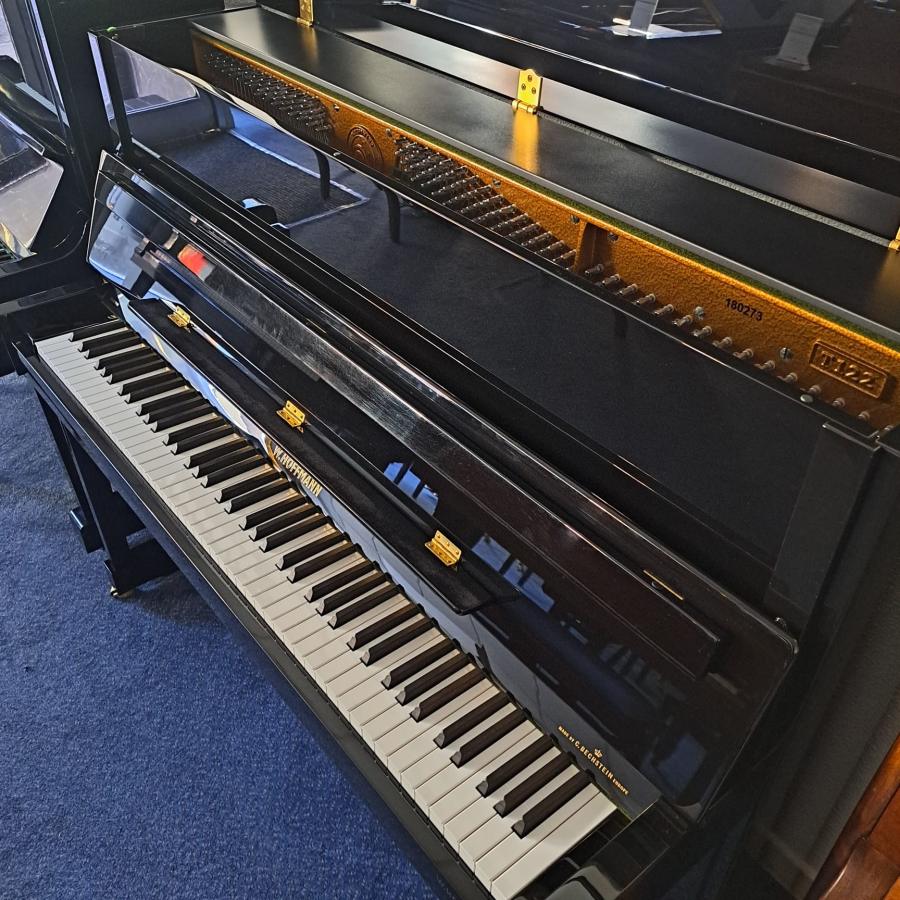 Hoffmann T122 upright Piano in Black – Gallery image – Roberts Pianos Oxford