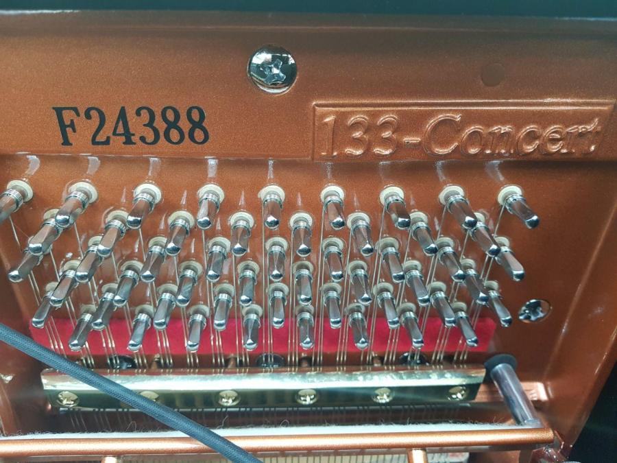 Feurich 133 upright Piano in Black – Gallery image – Roberts Pianos Oxford