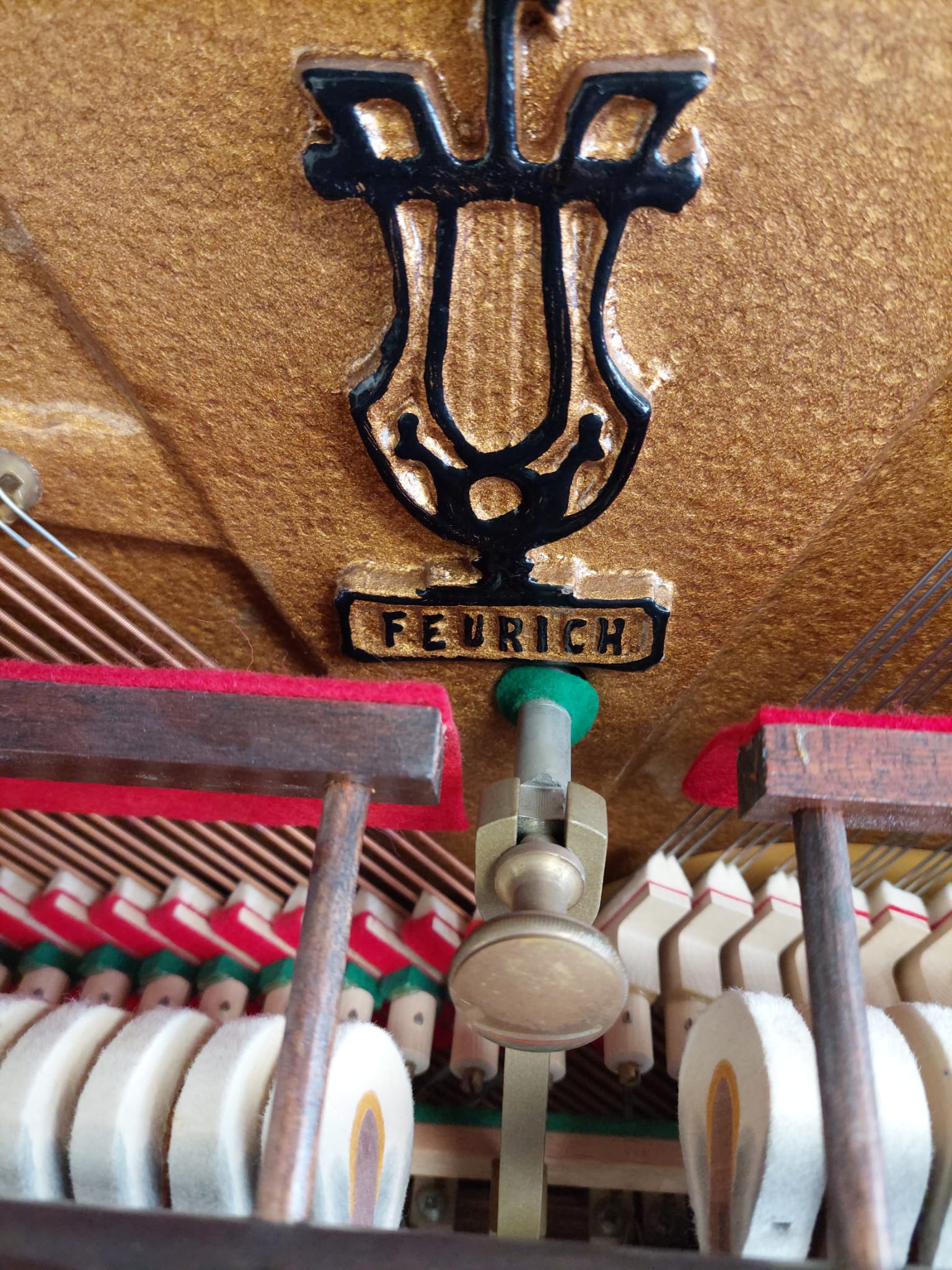 Feurich 120 Upright Piano in Mahogany – Gallery image – Roberts Pianos Oxford