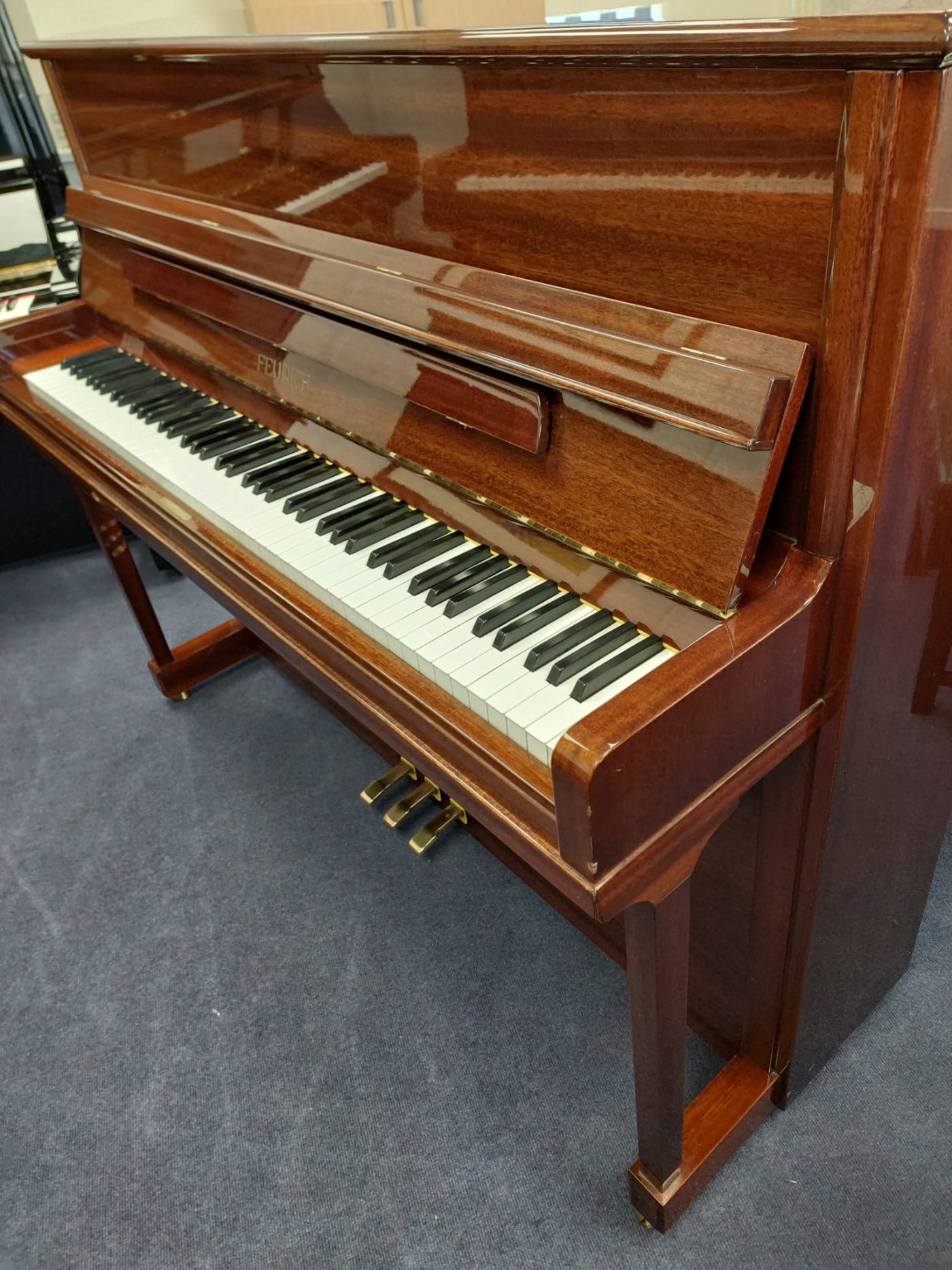 Feurich 120 Upright Piano in Mahogany – Featured image – Roberts Pianos Oxford