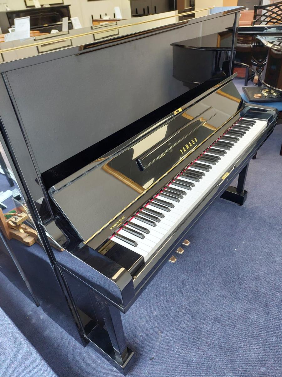 Yamaha U3H Upright Piano in Black Polyester – Featured image – Roberts Pianos Oxford