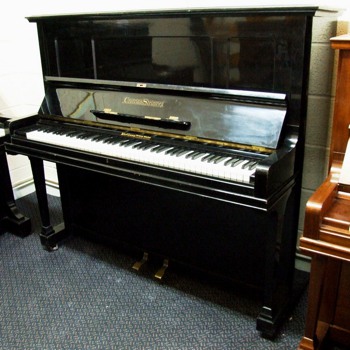 Grotrian Steinweg upright piano in black