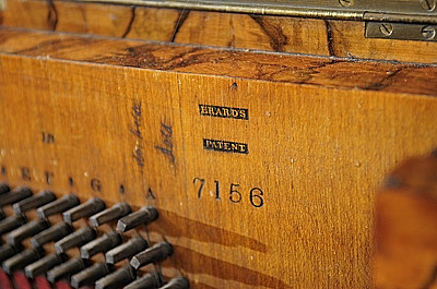 typical wooden framed upright showing complete absence of metal frame
