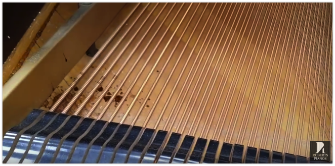 Soundboard spillage on a Steinway model M