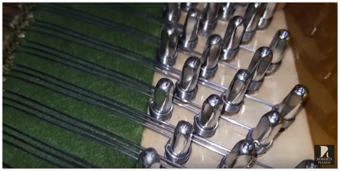 New tuning pins and pinblock on a Bechstein grand piano