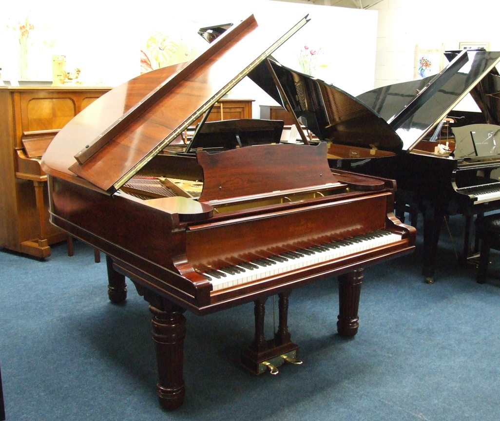 A Steinway grand piano in a Roberts Pianos showroom