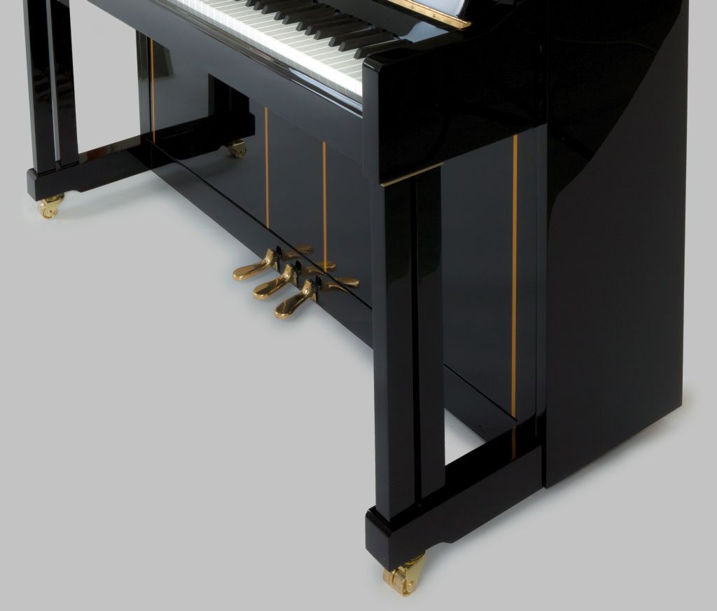 Feurich Model 125 Design pedal and cabinet detail