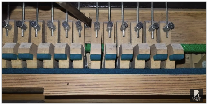 Regulating the height of the stop-rail by loosening the stop-rail screws and re-leveling.
