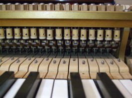 Blüthner roller grand piano action